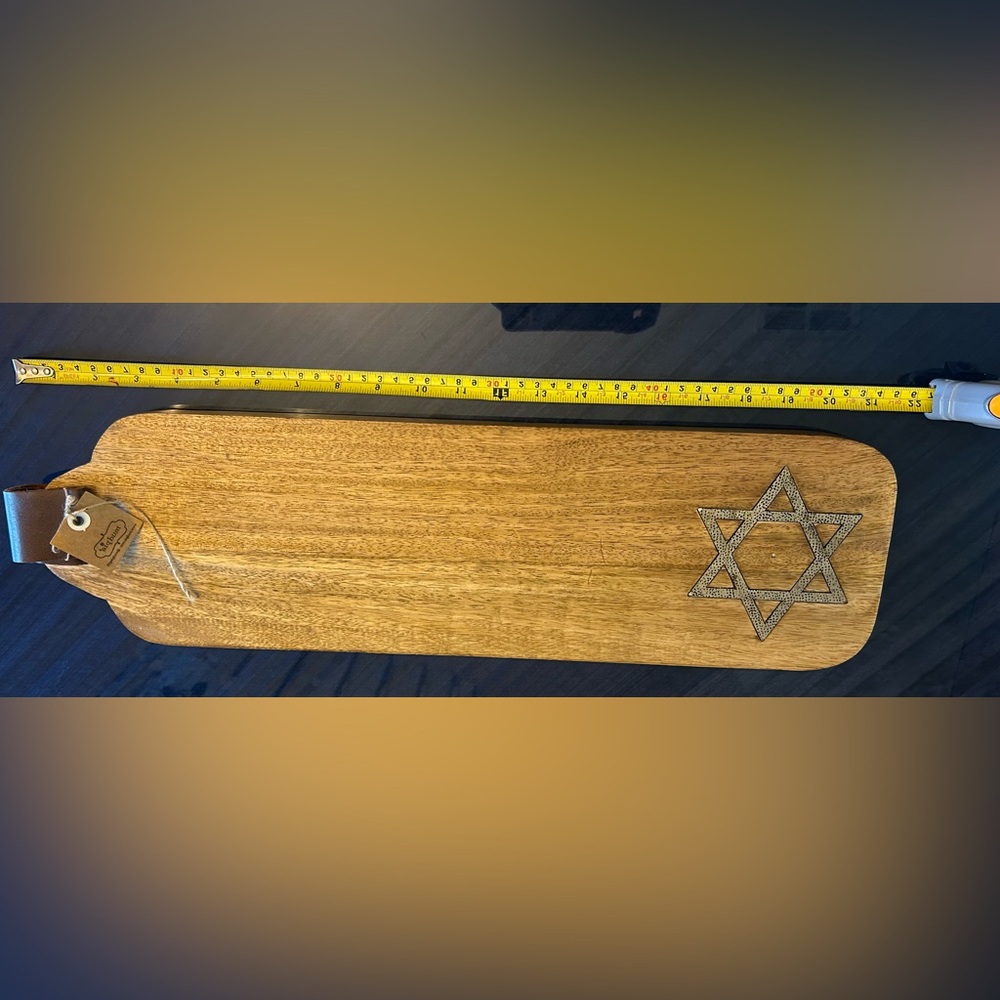 Mud Pie Wooden Board with The Star of David